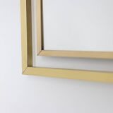 “Boizot” model mirror in brass, varnished finish. Contemporary.