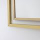 “Boizot” model mirror in brass, varnished finish. Contemporary.