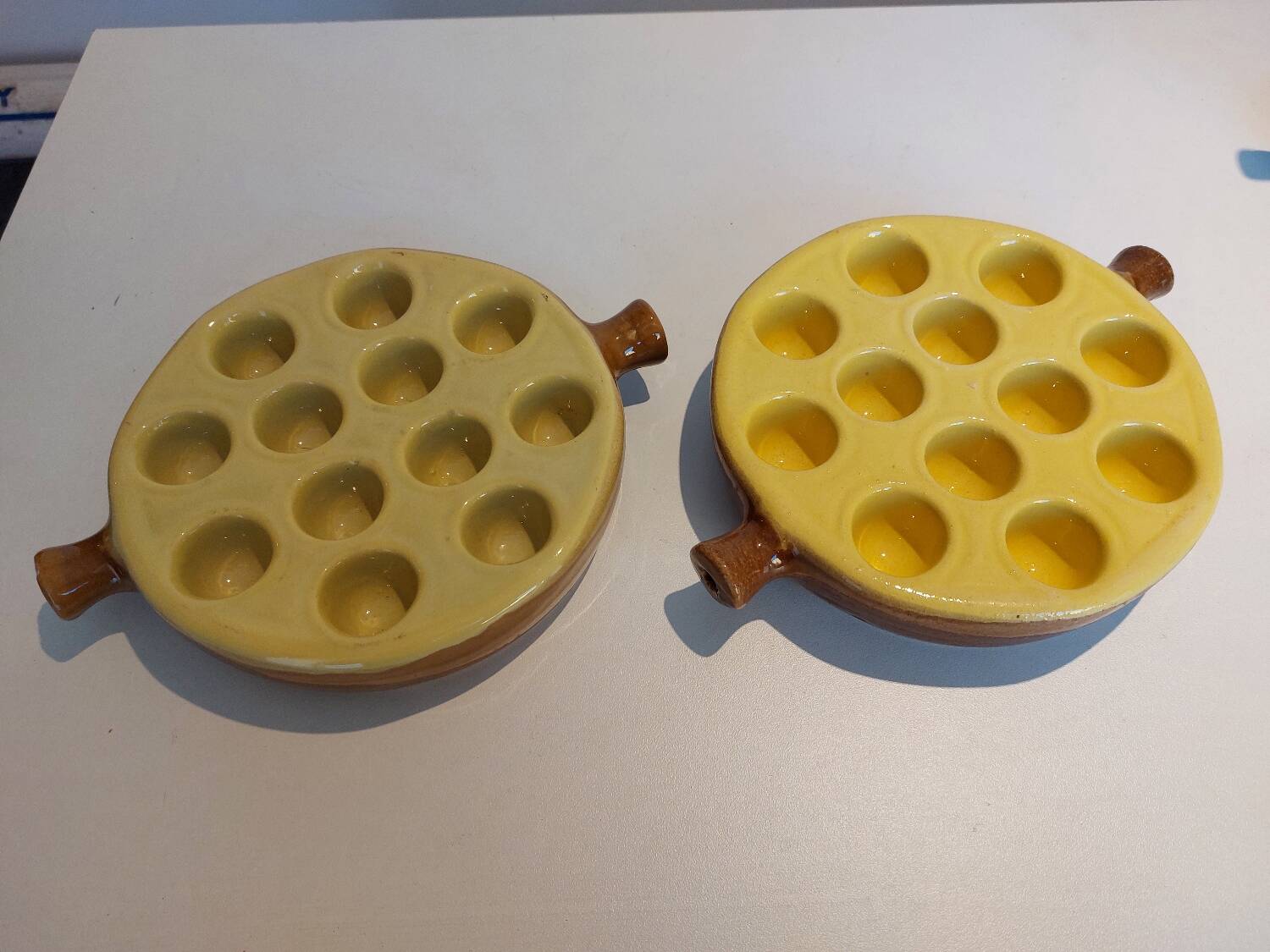 Set of 6 Vintage French escargot dishes