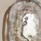 Glass, brass and aluminum wall light No.10