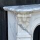 Cheminee de style Louis XV en marbre blanc de Carrare arabescato