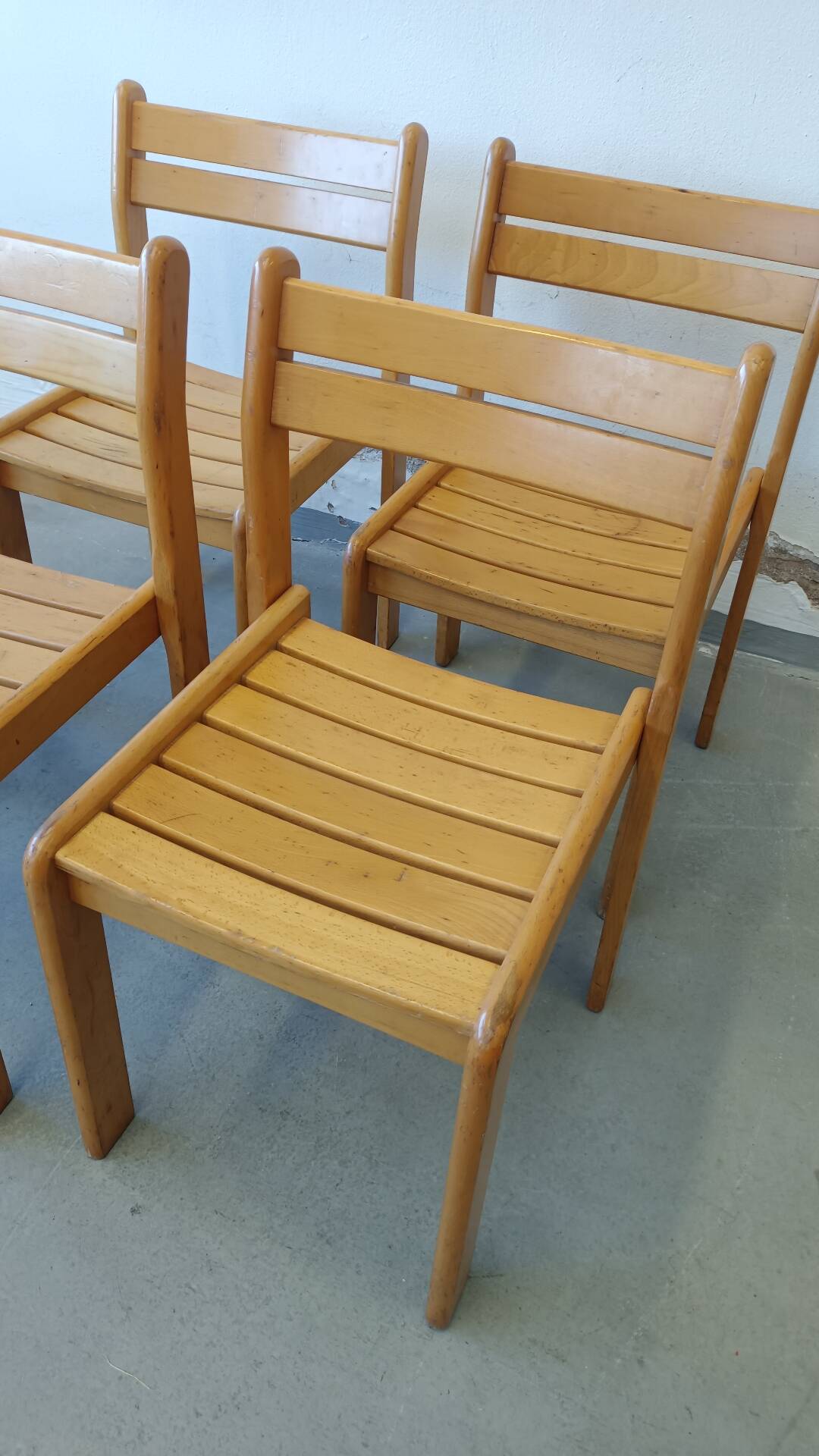 Set of beech chairs