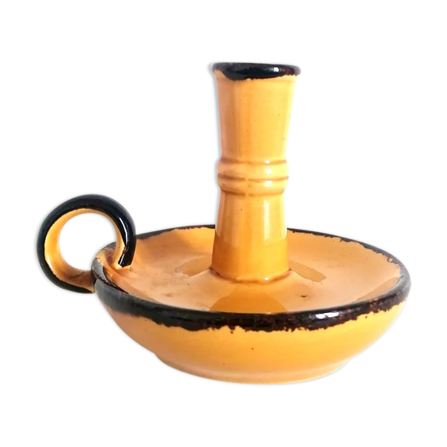 Bougeoir à main en céramique 1960