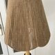 Lampadaire vintage en bois naturel et abat jour en corde années 1960