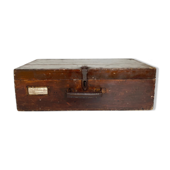 Old wooden suitcase