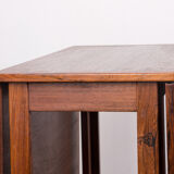 Table pliable danoise extensible en palissandre, avec 2 rallonges rabattables 1960