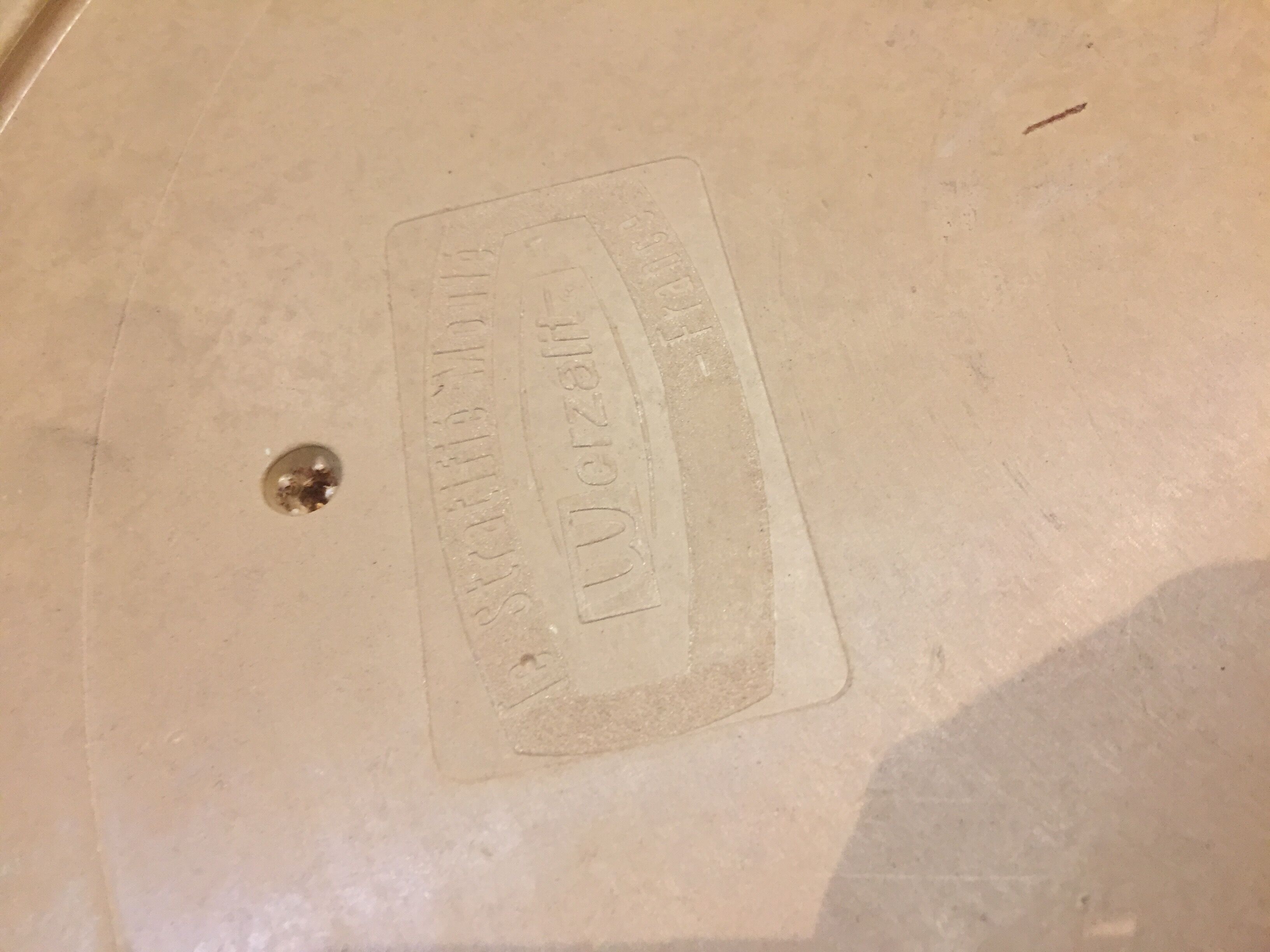 Coffee table tulip feet Stamp Nurieux, France, year 1970