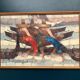Swedish Oil on Panel"Fishermen" by Marylilla , Vintage and Framed