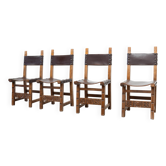 Set of four Spanish dining chairs