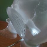 Lalique crystal lamp foot, doves