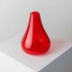 Vintage red Murano glass vase - Italy 1970s