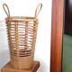 Bamboo and rattan umbrella stand, 1950s
