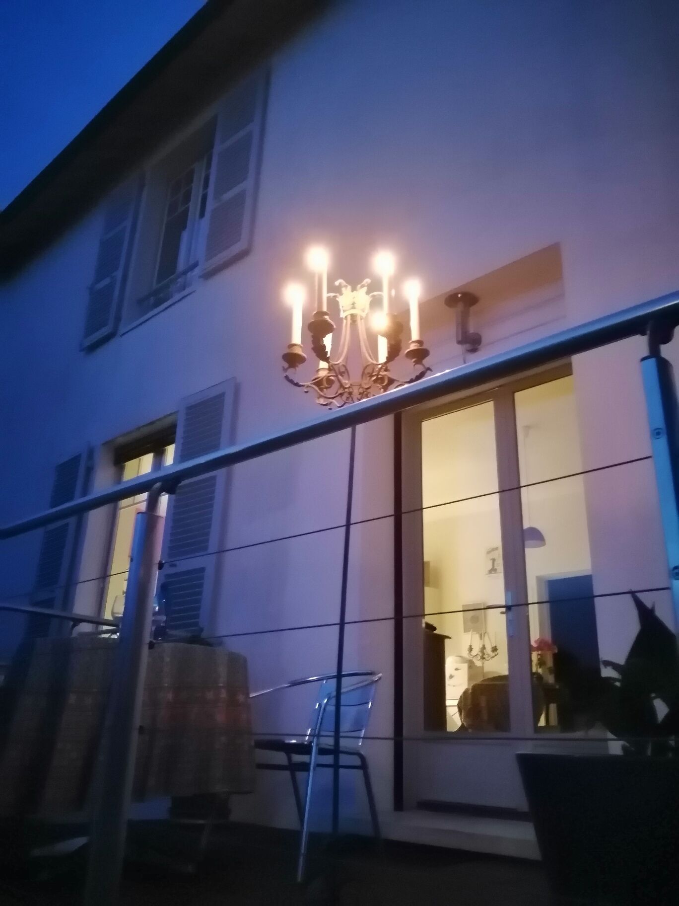 Candles on feet,  candelabras