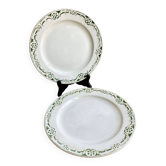 Duo assiettes Terre de fer Art Deco Badonviller