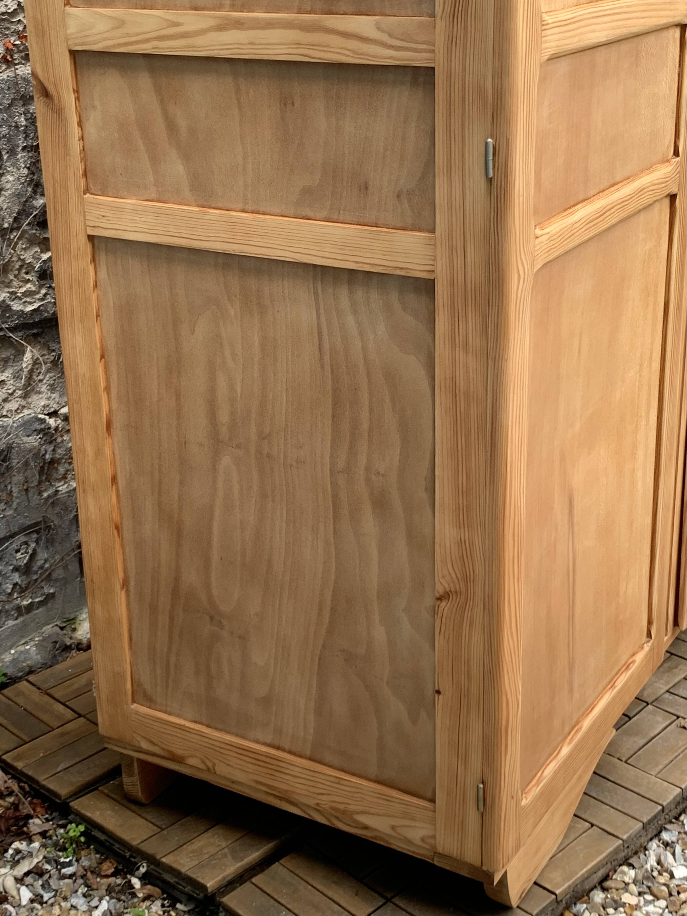 Parisian art deco wardrobe solid raw wood wardrobe