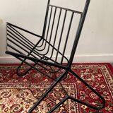 Vintage side table with magazine holder