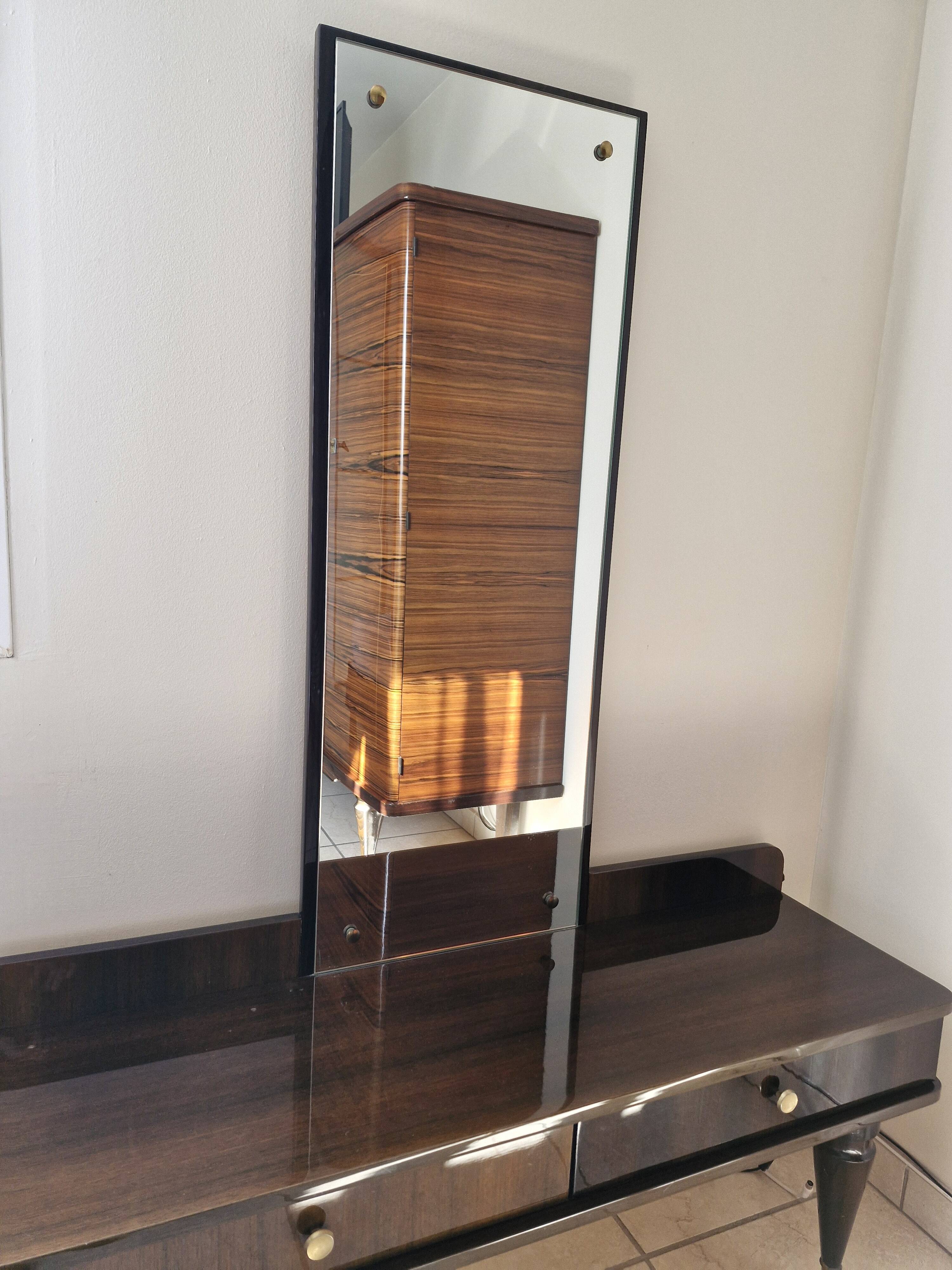 Coiffeuse avec miroir des années 1970