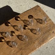 Set of 5 mini liqueur glasses on a stem H10 D8