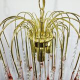 Murano chandelier pink crystal drops