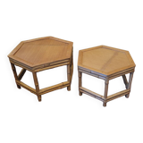 70's bamboo coffee tables