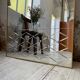 Italian engraved bistro mirror 60s XL
