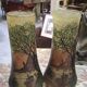Paire de vases en verre émaillé, à décor finement peint