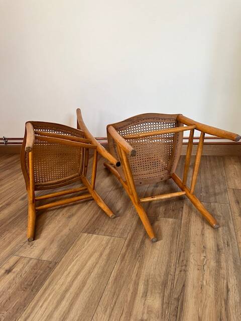 Pair of cane chairs