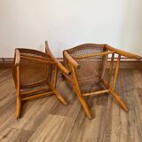Paire de chaises cannées
