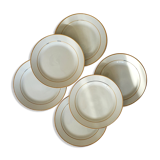 Set of 6 porcelain dessert plates