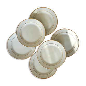 Set of 6 porcelain dessert plates