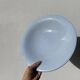 Round dish, sky blue ceramic wolf mill