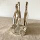 Duck towel rack in silver metal