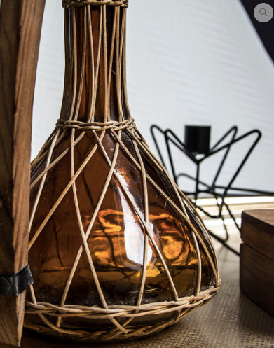 Pitcher jug amber Wicker Georgette