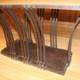 Coffee table or console in wrought iron art deco