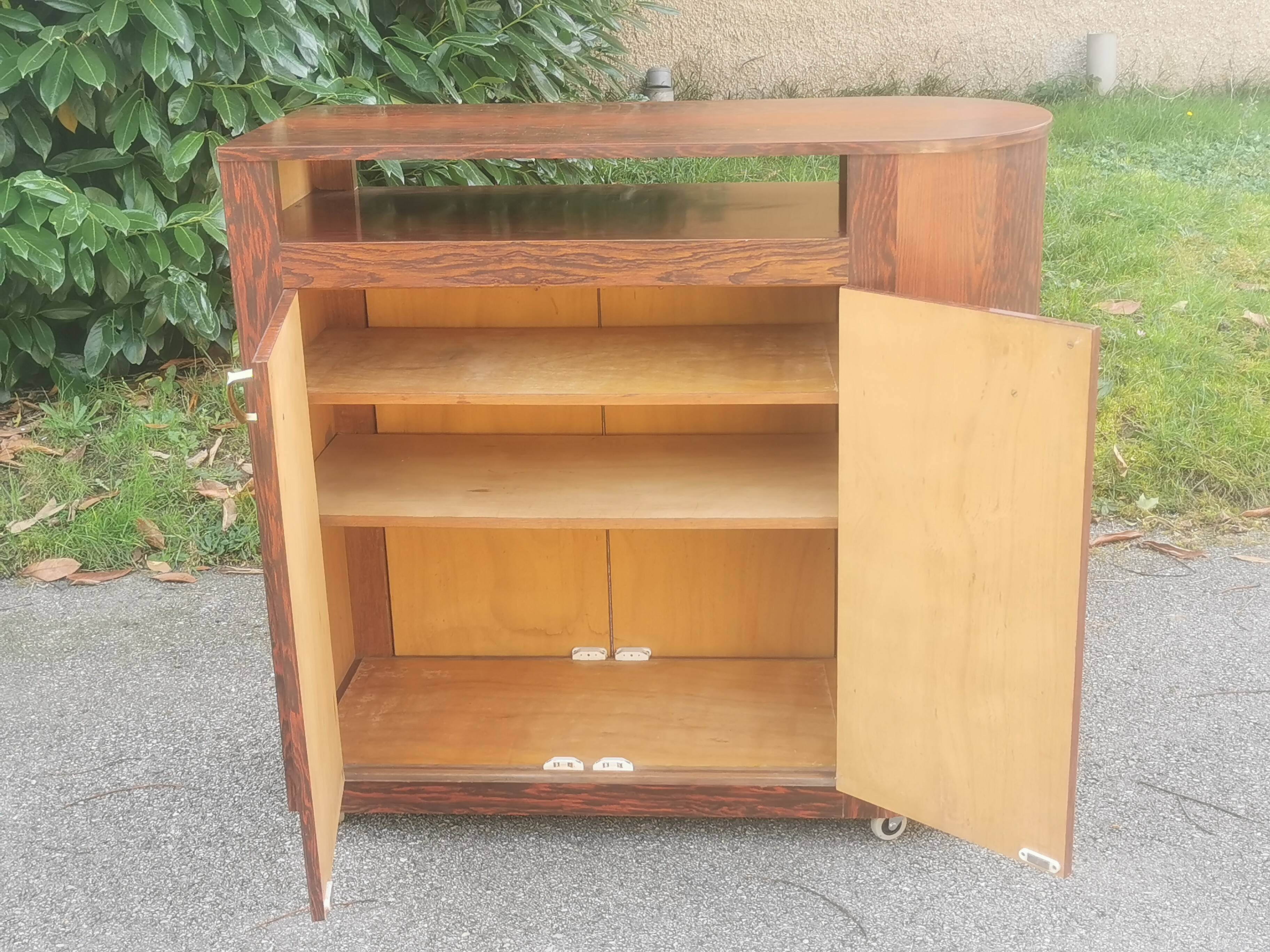 Vintage desktop furniture "flamed mahogany"