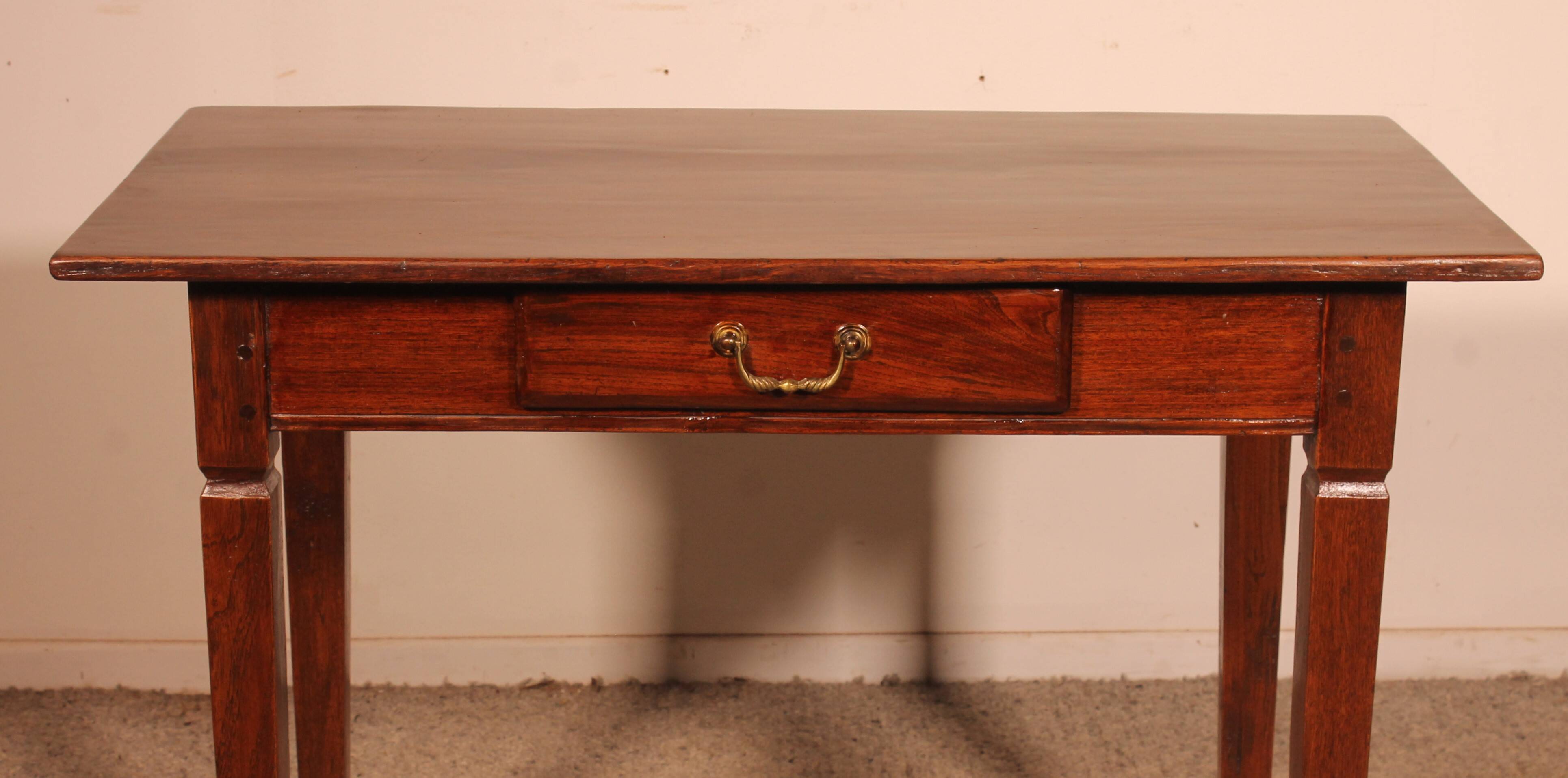 Small 19th Century Desk with Straight Legs