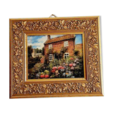 Huile sur bois maison anglaise