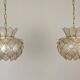 Pair of Lotus mother-of-pearl pendant lights