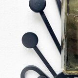 Mid-century modern Danish candle holders in metal and glass by Dantoft, 1960s, set of 2.