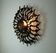 1960s SCONCE mid century sunburst brutalist black iron and copper colored