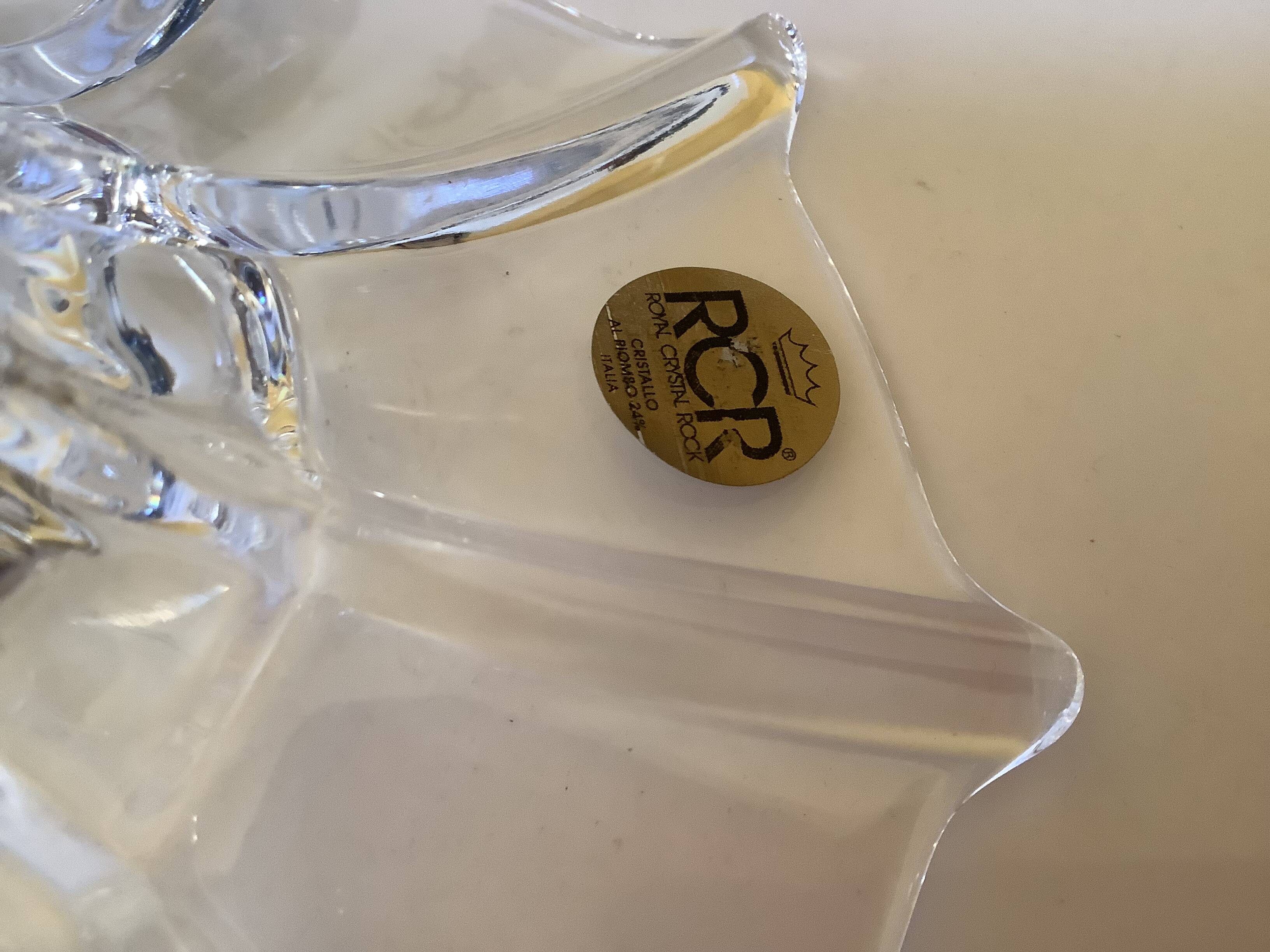 Pair of crystal candle holders RCR Italy