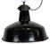 Industrial Black Enamel Factory Lamp with Cast Iron Top, 1950s