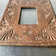 Antique hand carved  frame solid wood  22 cm x 17.5 cm