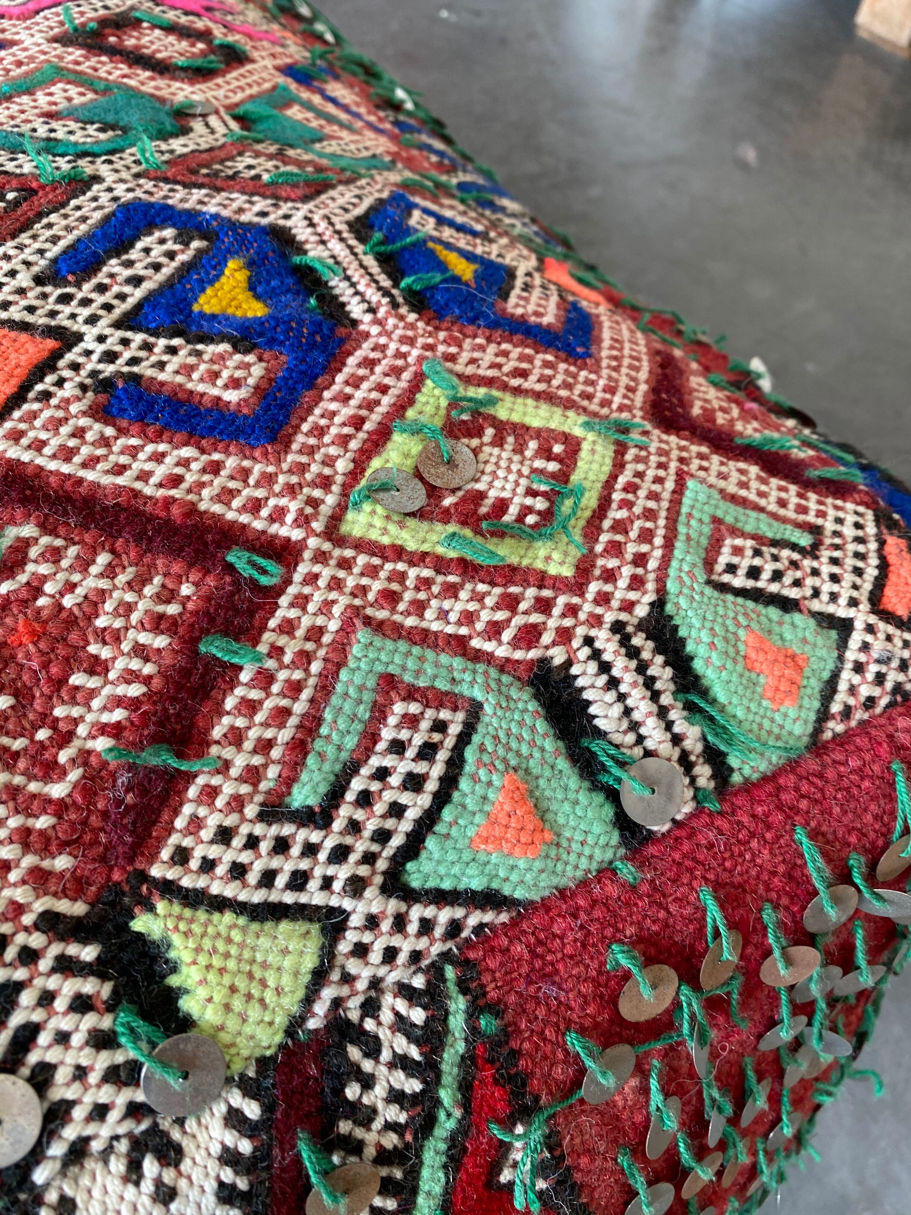80x80 cm Vintage wool pouf