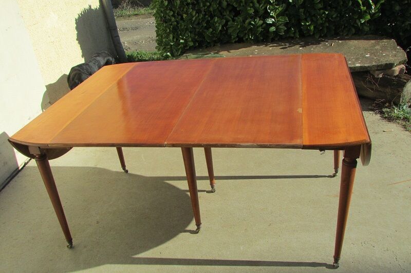 6-foot, felling, opening, cherry-tree round table