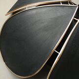 Black fabric flower and gold liseret hanging lamp