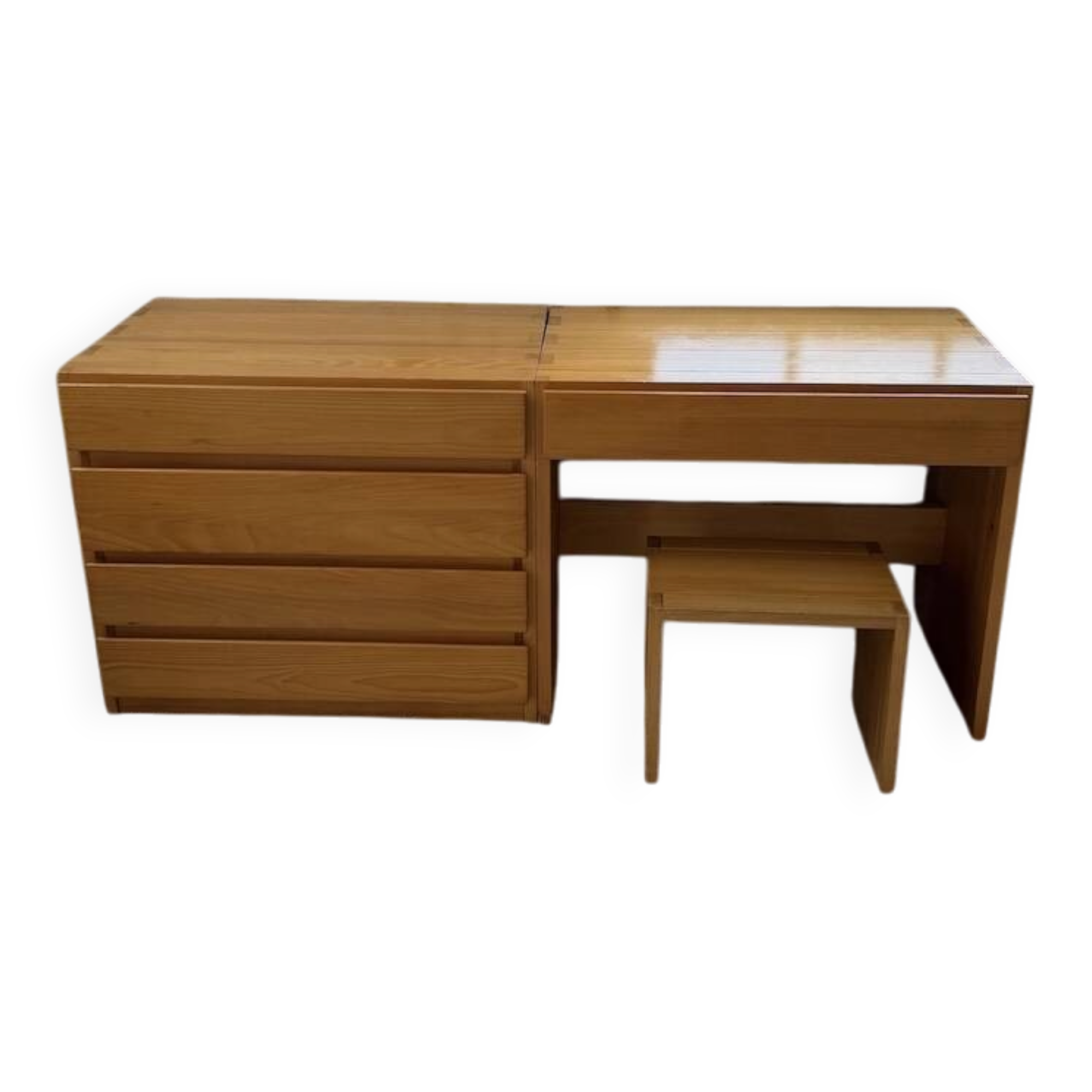 Bureau + commode + tabouret pin Maison Regain Savoie
