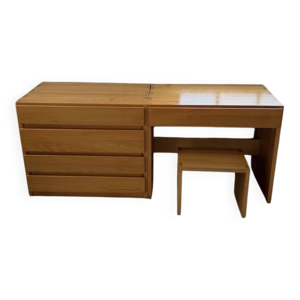 Bureau commode tabouret - pin