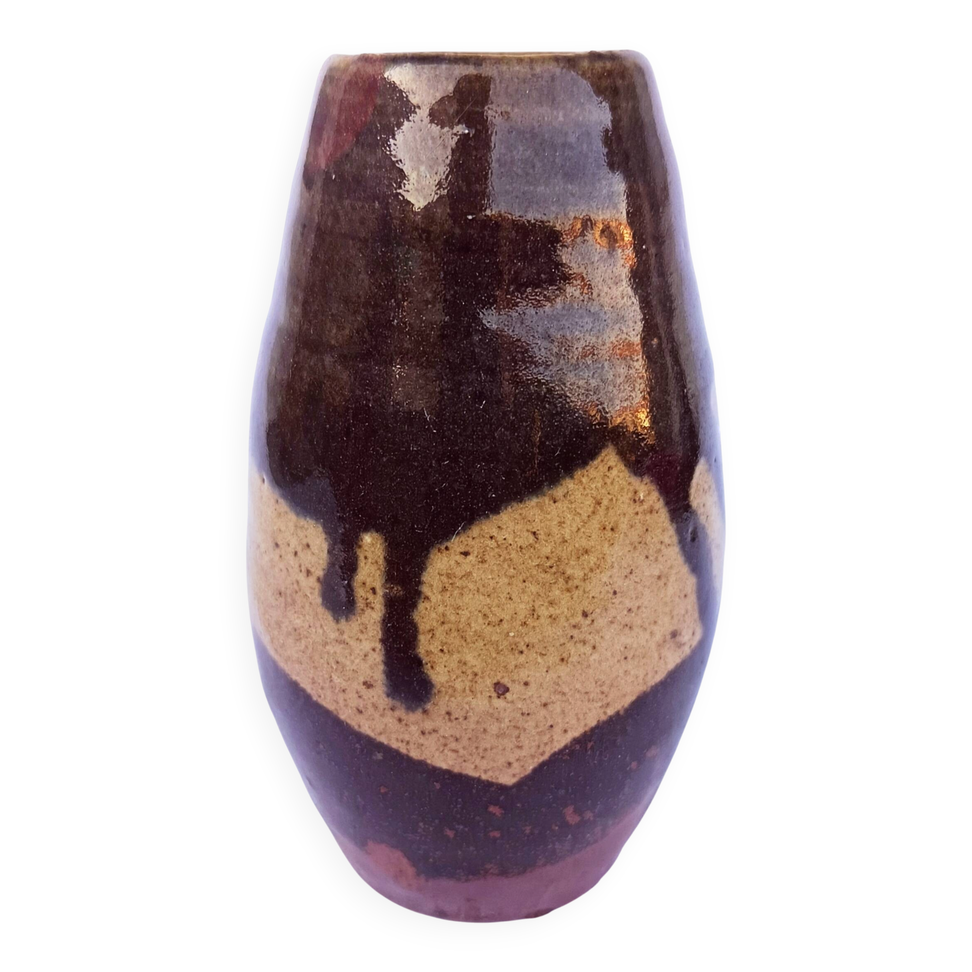 Stoneware vase by Eugène Lion, Saint-Amand-en-Puisaye