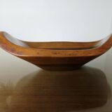 Large walnut bowl, signed, in the style of Alexandre Noll